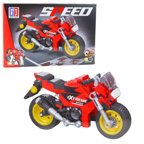 Klocki Konstrukcyjne Motor Motocykl Robot 2w1 217-222 el. Mix