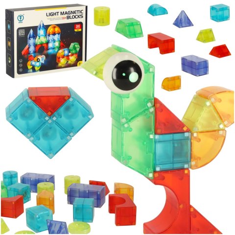 Klocki magnetyczne świecące 32 el. Klocki magnetyczne świecące 32 el.
