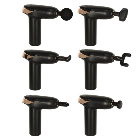 Pistolet do masażu masażer do pleców ciała mini LED 6w1 Pistolet do masażu masażer do pleców ciała mini LED 6w1