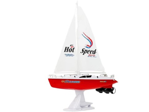 Łódź Żaglówka Zdalnie Sterowana 50 cm Pilot Ster 27 Mhz 15 km/h Czerwona Łódź Żaglówka Zdalnie Sterowana 50 cm Pilot Ster 27 Mhz 15 km/h Czerwona