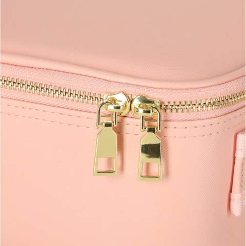 Kosmetyczka organizer na kosmetyki biżuterię kuferek z lusterkiem 10-krotne powiększenie różowy Kosmetyczka organizer na kosmetyki biżuterię kuferek z lusterkiem 10-krotne powiększenie różowy