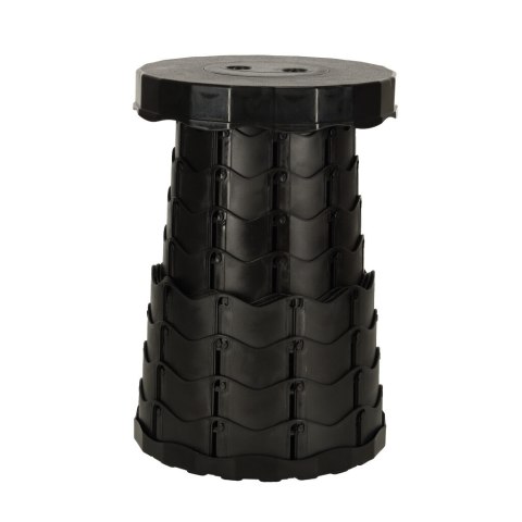 Krzesło składane rozkładany stołek taboret do domu ogrodu kemping czarny Krzesło składane rozkładany stołek taboret do domu ogrodu kemping czarny