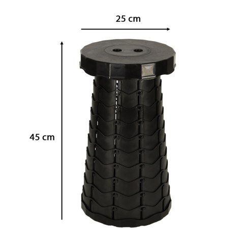 Krzesło składane rozkładany stołek taboret do domu ogrodu kemping czarny Krzesło składane rozkładany stołek taboret do domu ogrodu kemping czarny