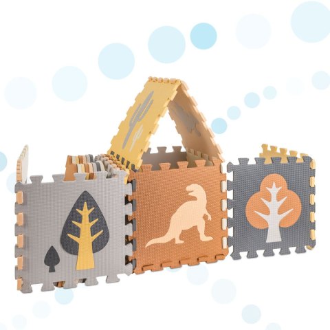 Mata edukacyjna piankowa puzzle kojec brązowa 143 x 143 cm 36 elementów Mata edukacyjna piankowa puzzle kojec brązowa 143 x 143 cm 36 elementów
