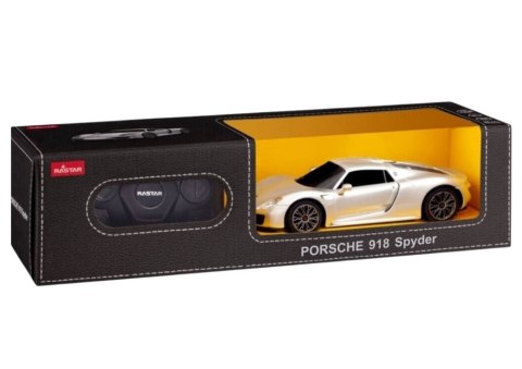 Auto Sportowe RC 1:24 Zdalnie Sterowane Porsche 918 Spyder Srebrne Auto Sportowe RC 1:24 Zdalnie Sterowane Porsche 918 Spyder Srebrne